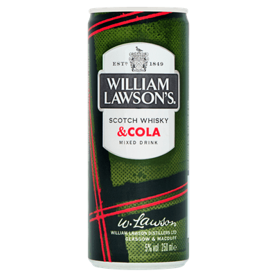 William lawsons Scotch whiskey & Cola 5% 250ML